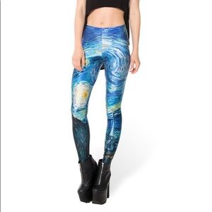 Van Gogh Starry Night BlackMilk Leggings
